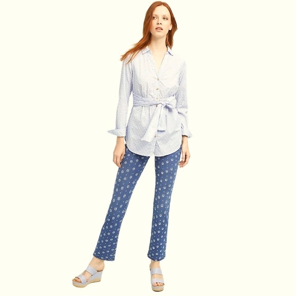 Anthropologie Pilcro & The Letterpress Crop Hi Rise Bootcut Embroidered Jeans - Picture 2 of 16